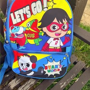 Ryan's World Kids Backpack - Bright Cartoon Print "Let's Go"